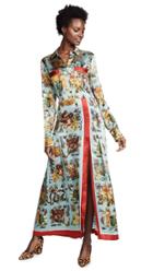 F R S For Restless Sleepers Printed Satin Shirt Dress