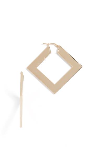 Bronzallure Thick Square Hoops