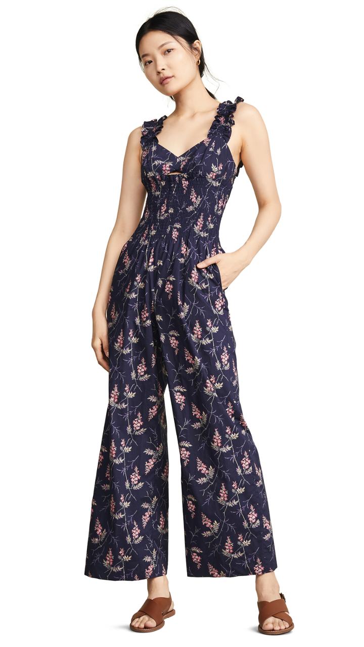 Rebecca Taylor Ivie Floral Jumpsuit