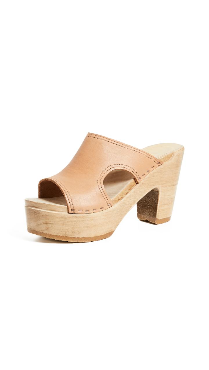No 6 Alexis Cutout Platform Mules