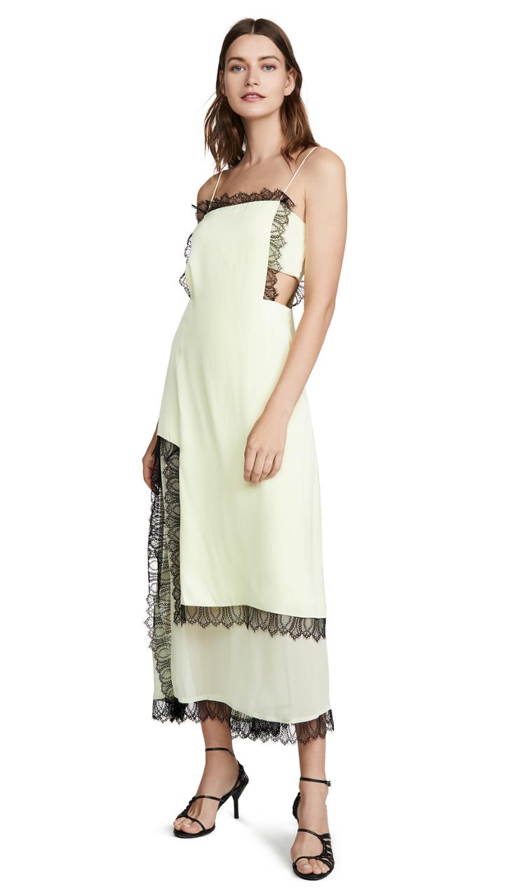 3 1 Phillip Lim Square Front Slit Dress With Lace