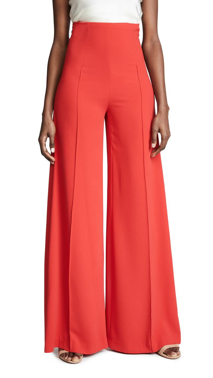 Costarellos High Waist Wide Leg Trousers