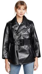 Toga Pulla Faux Leather Bonding Jacket