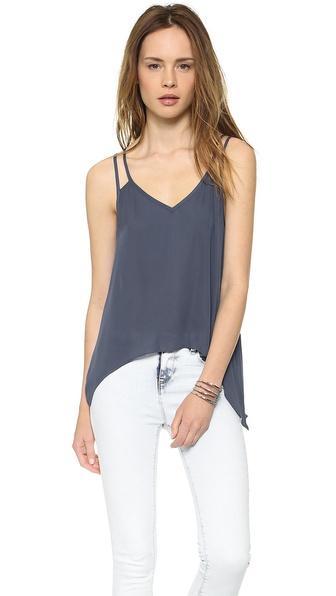 Mason By Michelle Mason Double Strap Camisole - Slate