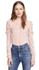 Bb Dakota I M A Professional Cold Shoulder Pleated Top