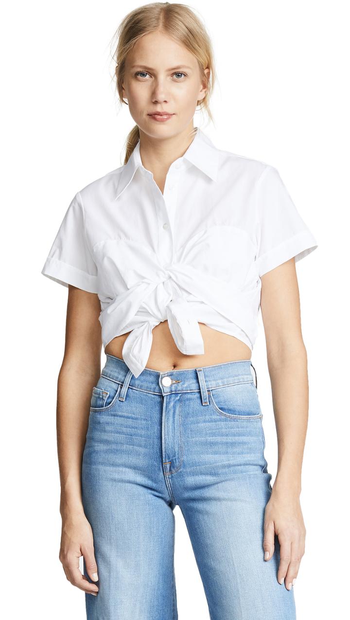 Tome Cropped Bustier Shirt