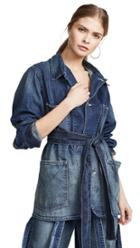 Tre By Natalie Ratabesi Aaliyah Denim Wrap Waist Jacket