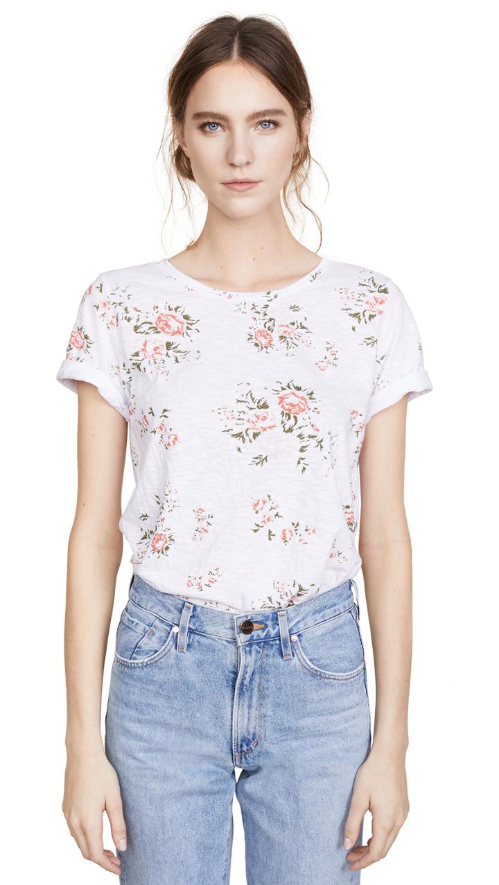 Monrow Floral Crew Tee