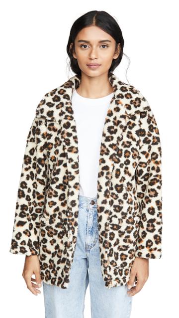 Z Supply The Leopard Sherpa Coat