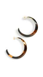 Dinosaur Designs Stone And Metal Large Hoop Earrings