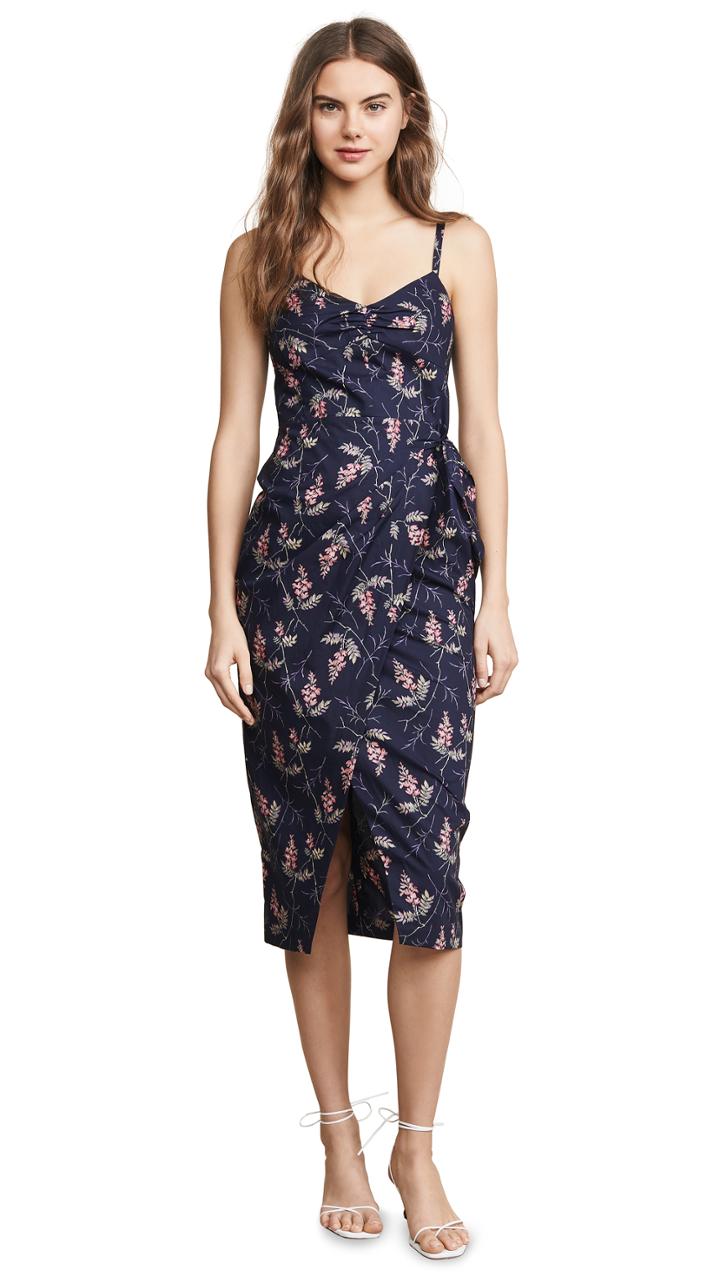 Rebecca Taylor Sleeveless Ivie Wrap Dress