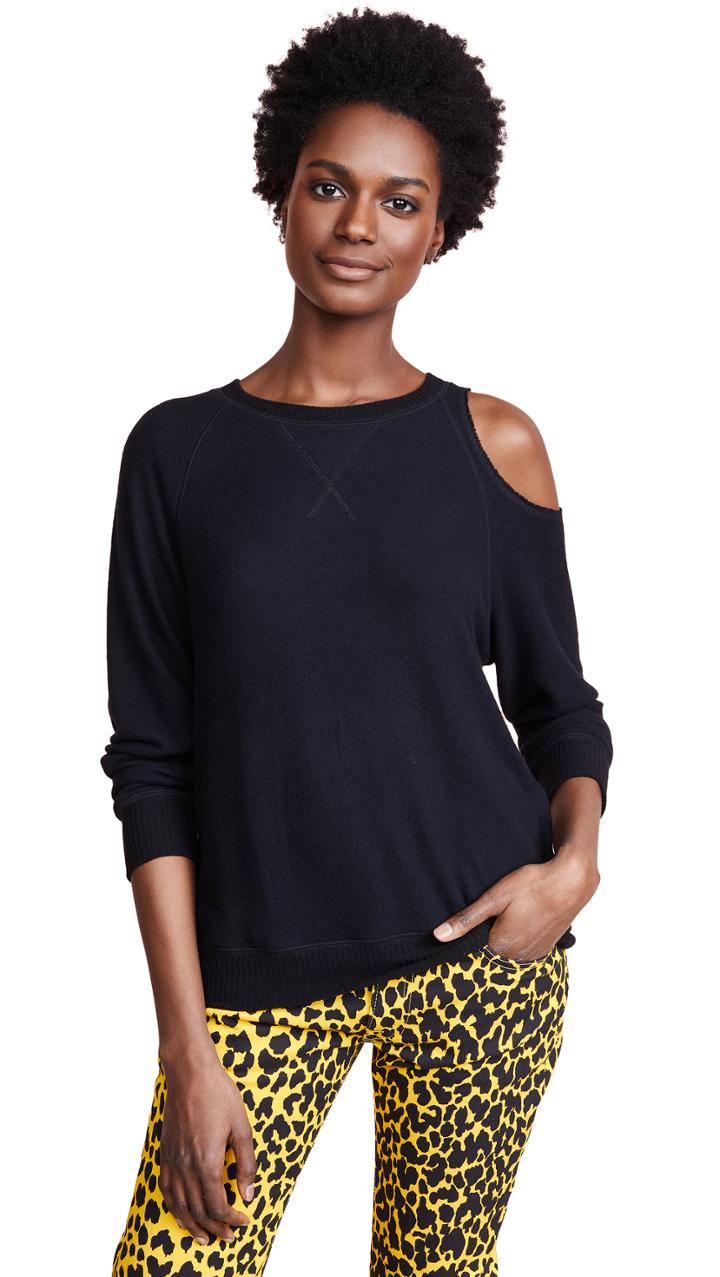 Lna Brushed Heart On My Sleeve Sweater
