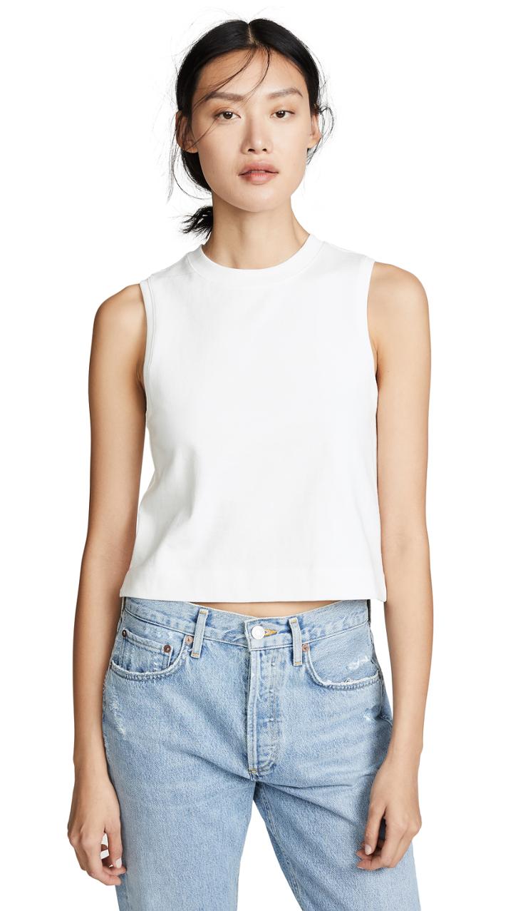 Vince Cropped Shell Tank