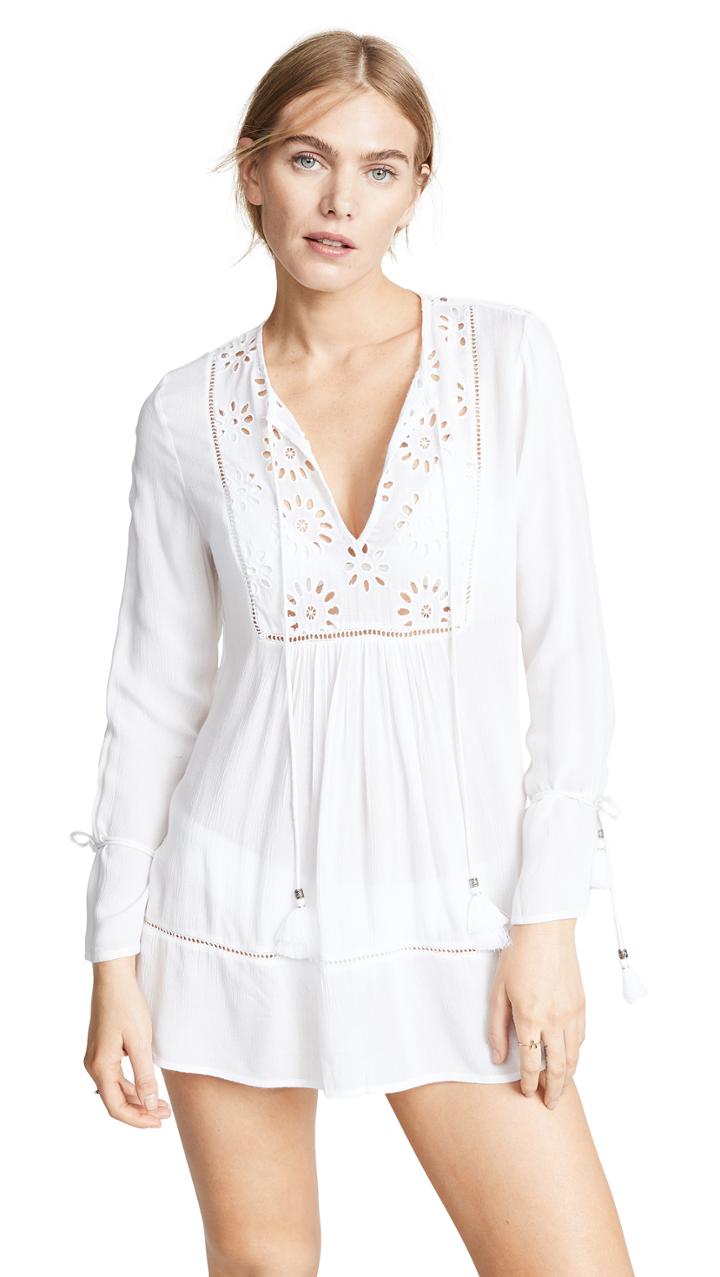 Kos Resort Eyelet Tunic Dress