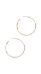 Lana Jewelry 14k Skinny Hollow Hoop Earrings