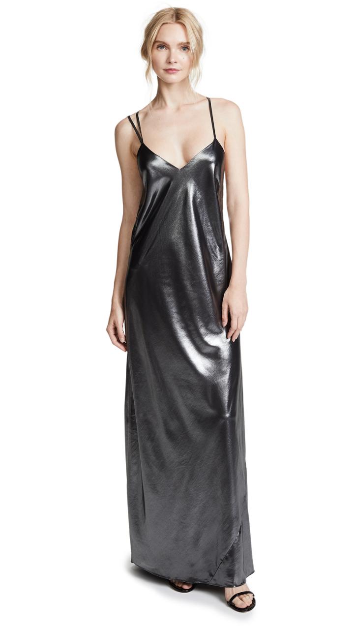 Michelle Mason Lamé Bias Gown