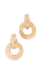 What Goes Around Comes Around Chanel Gold Hoop Dangle Earrings