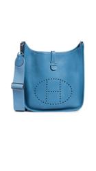 What Goes Around Comes Around Hermes Blue Clemence Evelyne Iii Pm Bag