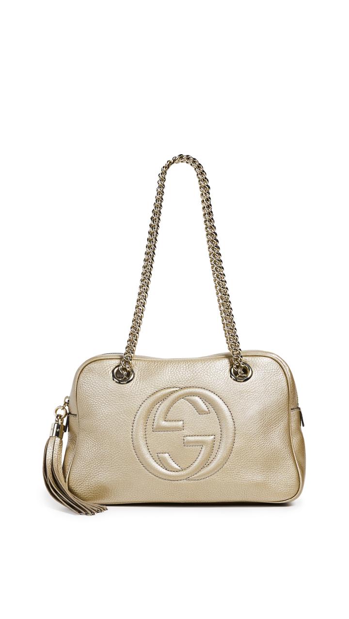 What Goes Around Comes Around Gucci Metallic Soho Shoulder Bag