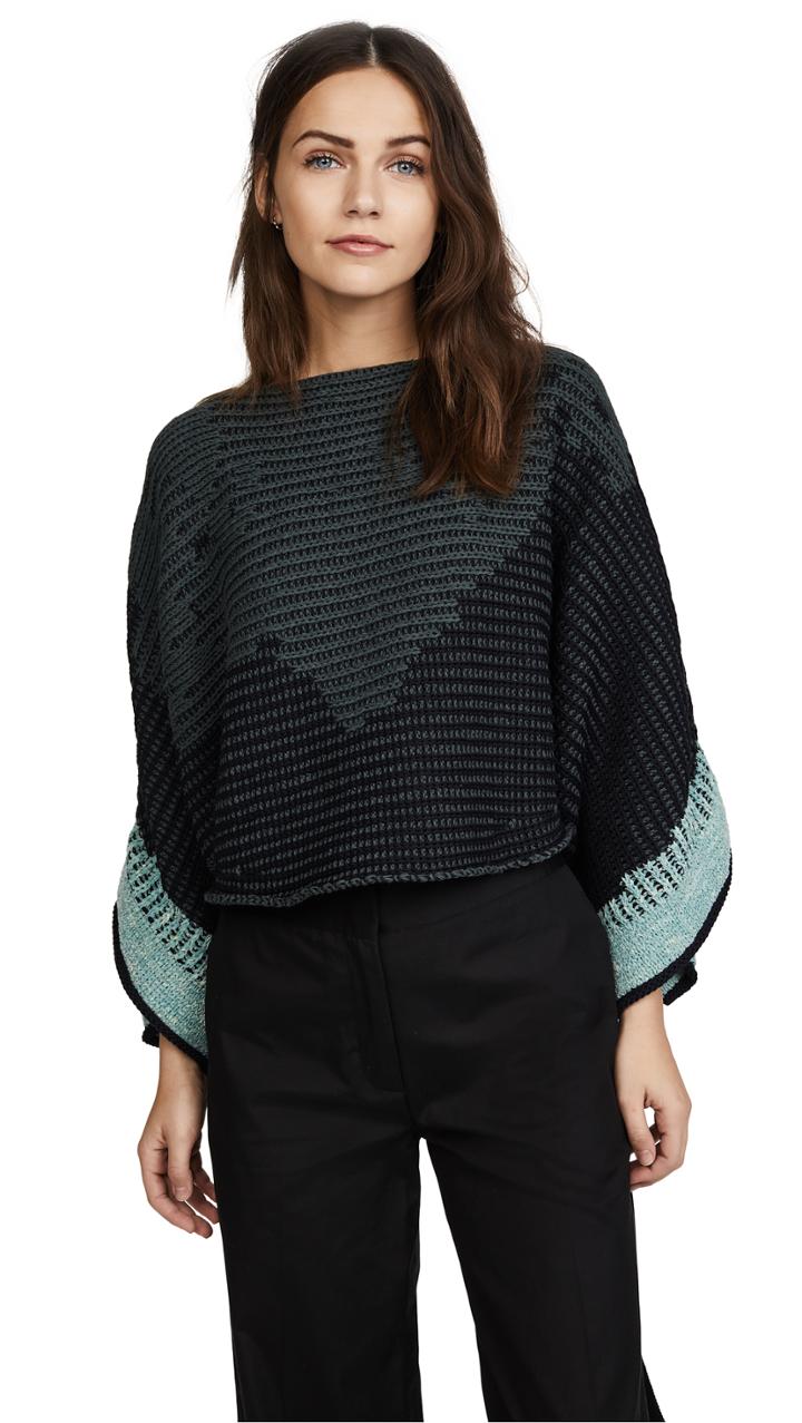 3 1 Phillip Lim Jacquard Tie Back Pullover