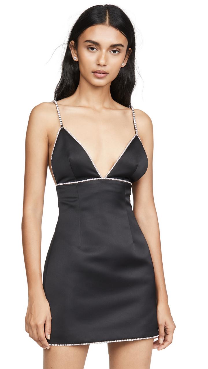 Area Technical Duchess Satin Structured Slip Dress
