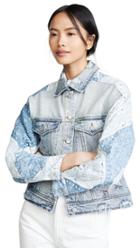 Blank Denim Patchwork Jacket