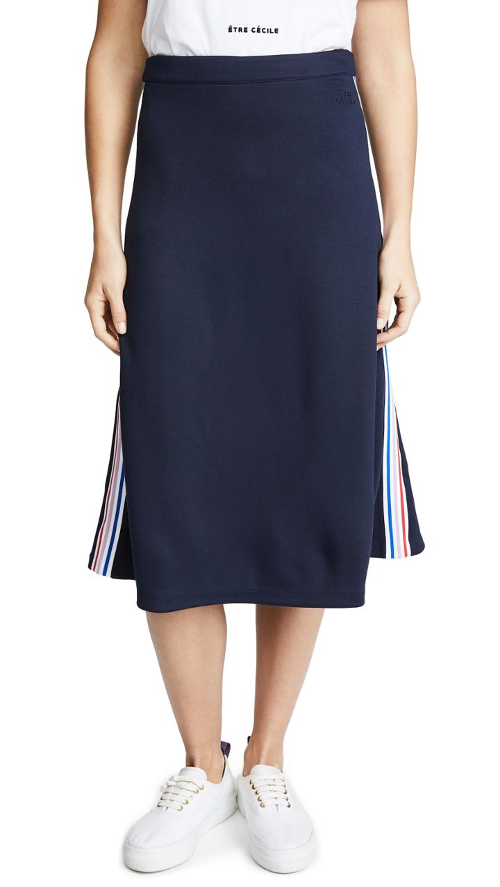 Etre Cecile Rib A Line Midi Skirt
