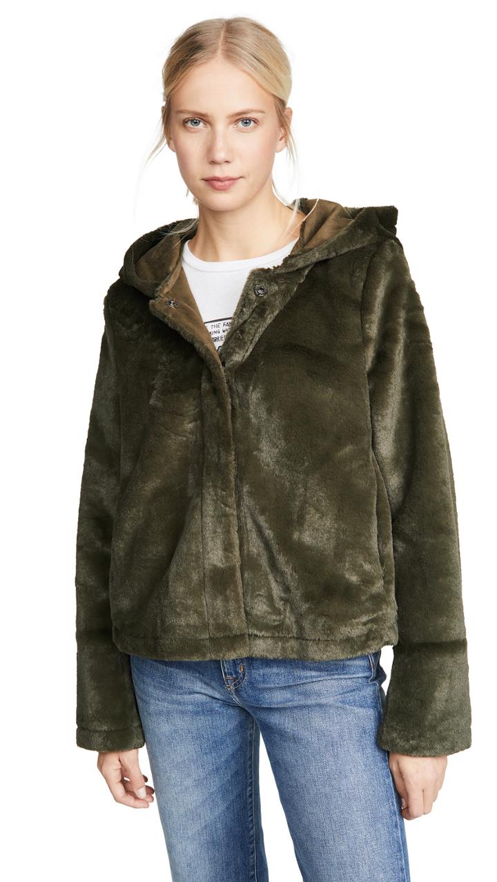 Line Dot Andi Reversible Faux Fur Jacket
