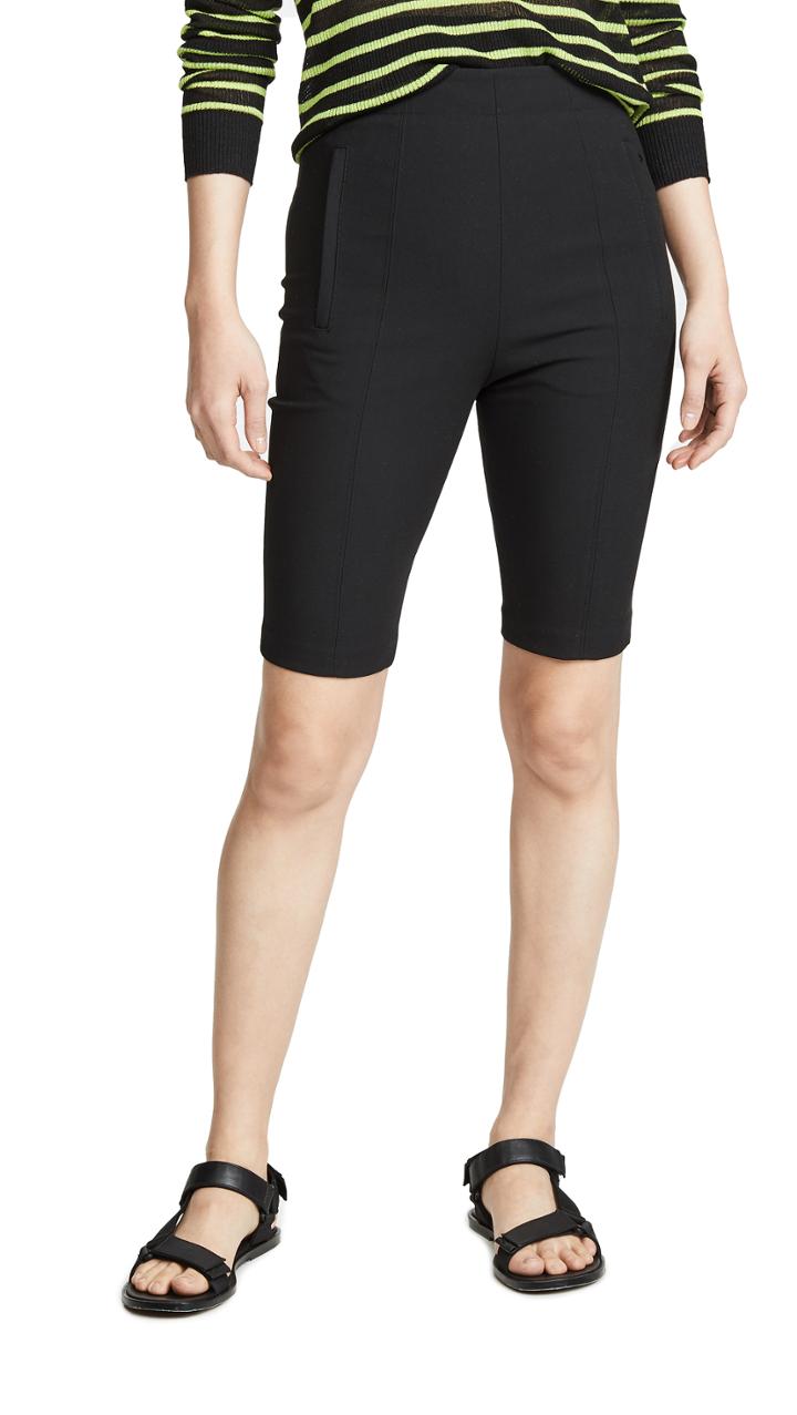 Tibi High Waisted Biker Shorts