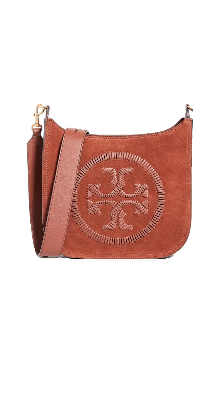 Tory Burch Ella Whipstitch Flat Crossbody