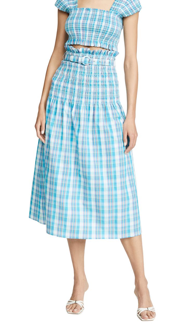 Nicholas Smocked Skirt