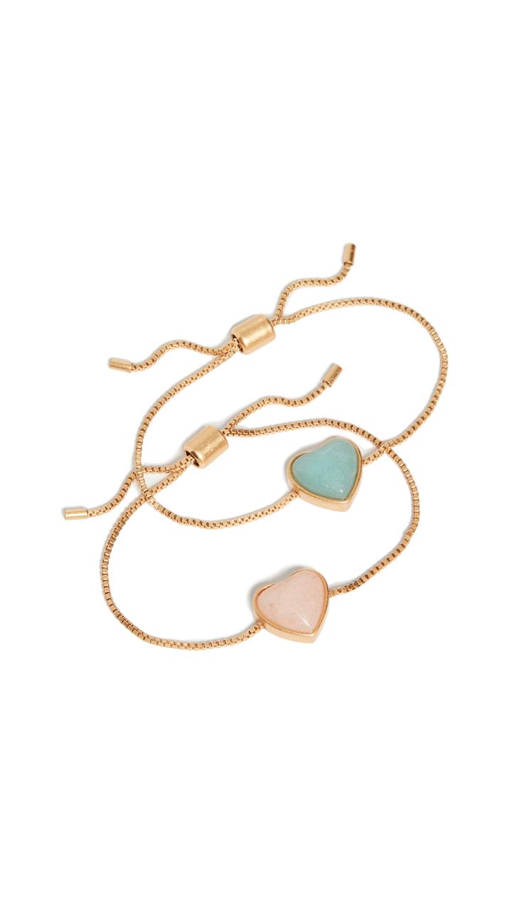 Madewell Stone Heart Friendship Bracelets