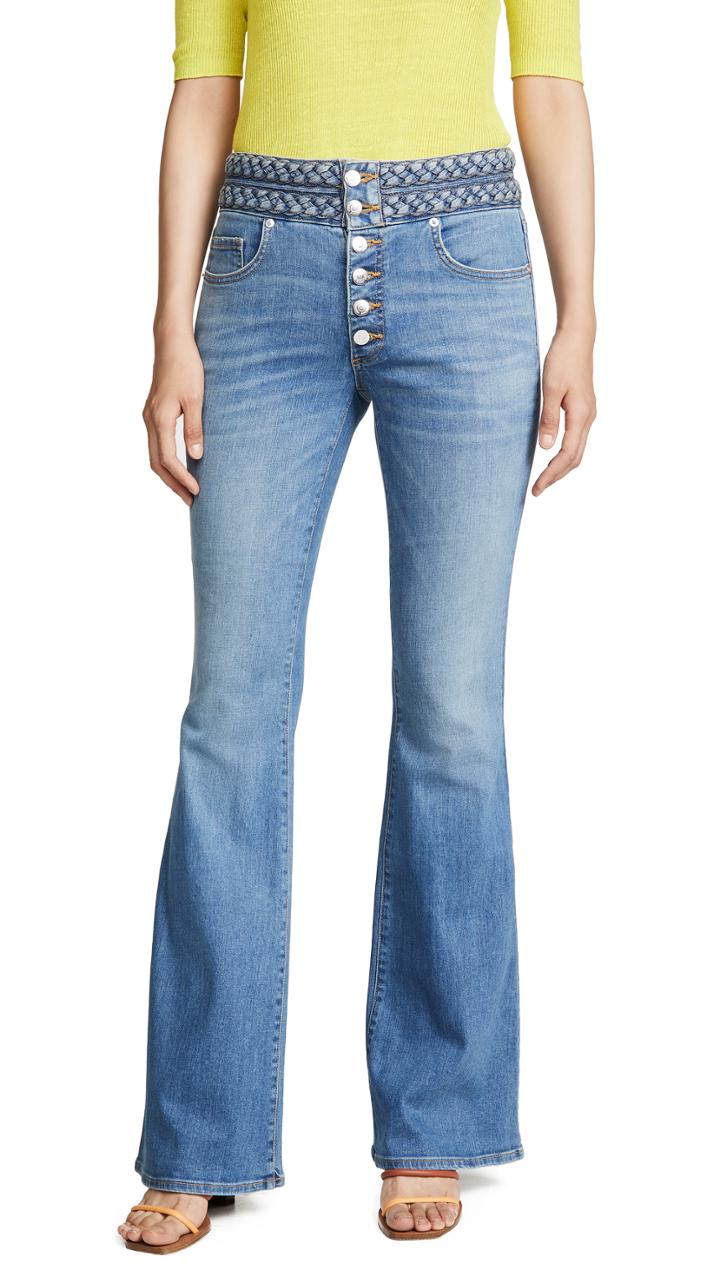 Veronica Beard Jean Beverly Braided Flare