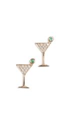 Sydney Evan 14k Small Martini Glass Stud Earrings