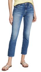 Mother The Rascal Crop Fray Jeans