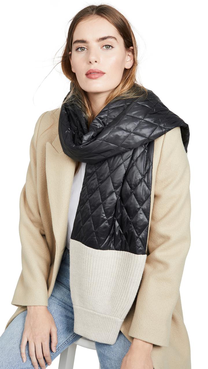 Tibi Knit Sleeve Quilting Scarf