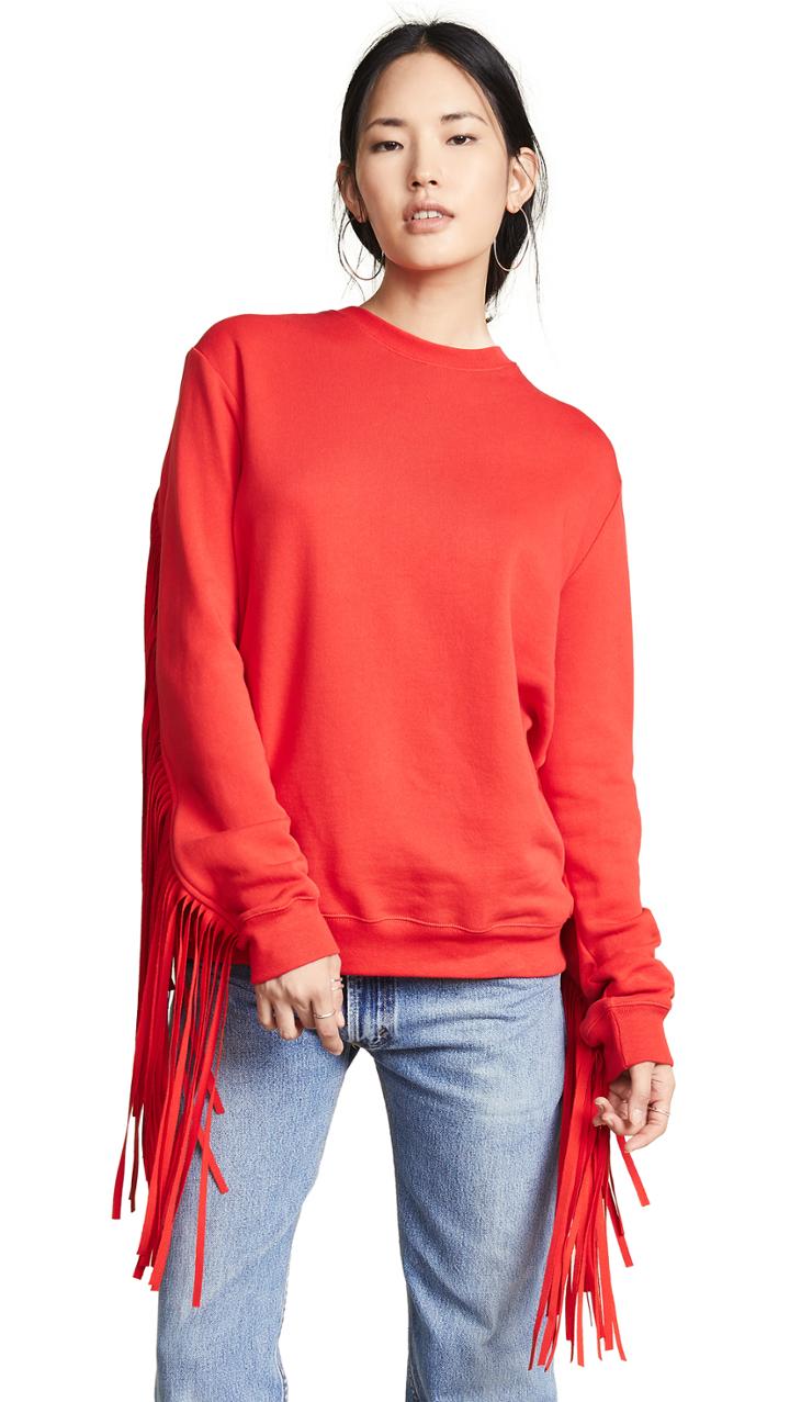 Msgm Fringe Sweatshirt