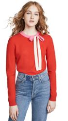 Chinti And Parker Cashmere Tie Neck Sweater