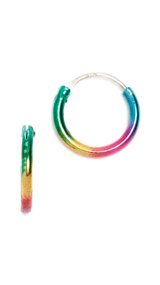 Shashi Rainbow Huggie Earrings