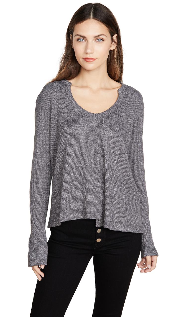 Wilt Shrunken Split Long Sleeve Tee