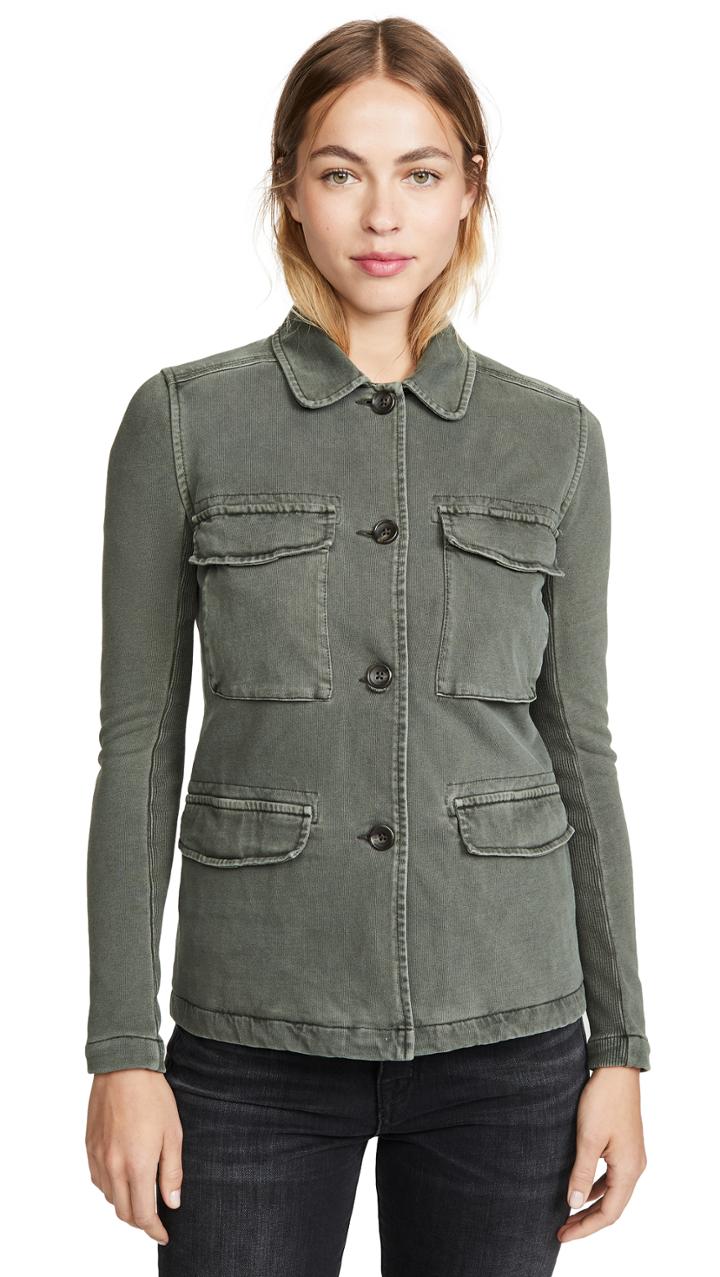 James Perse Mixed Media Surplus Jacket