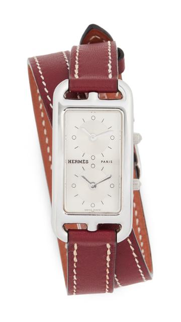 What Goes Around Comes Around Hermes Brown Cape Cod Double Watch