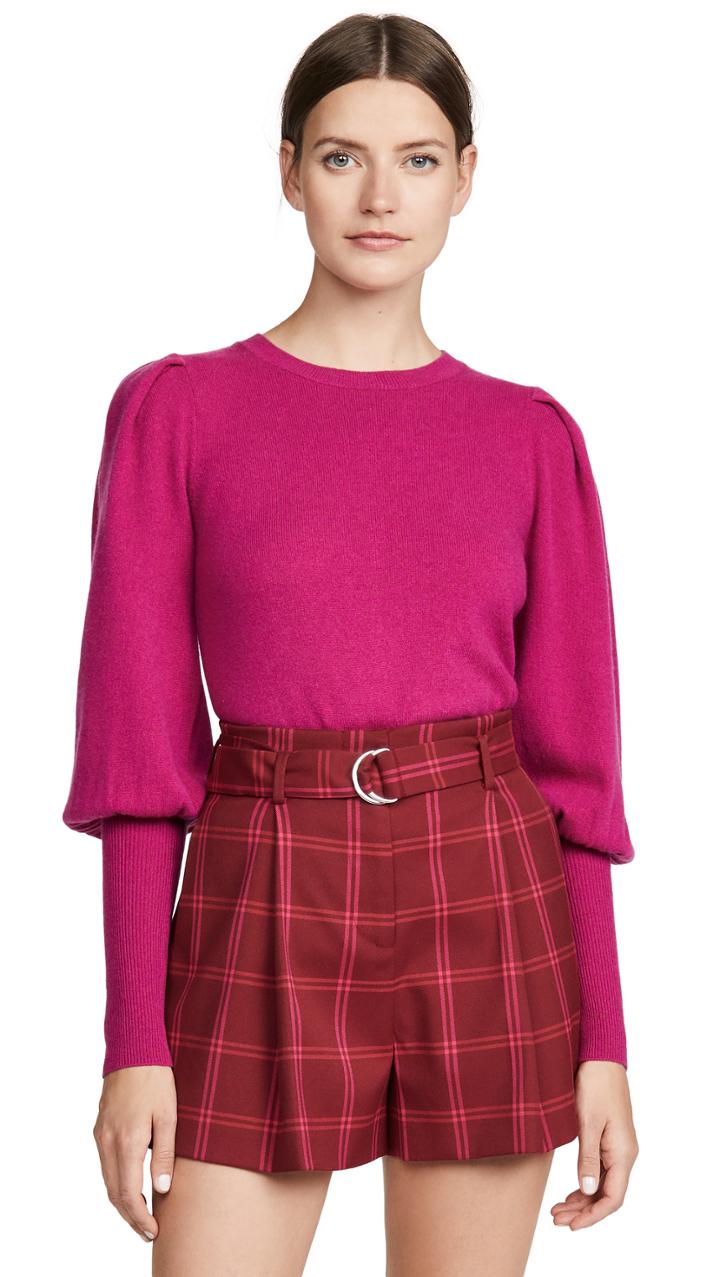 Jonathan Simkhai Puff Sleeve Cashmere Sweater