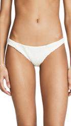 Solid Striped The Rachel Ruched Bikini Bottoms