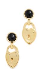 Lizzie Fortunato Onyx Locket Earrings