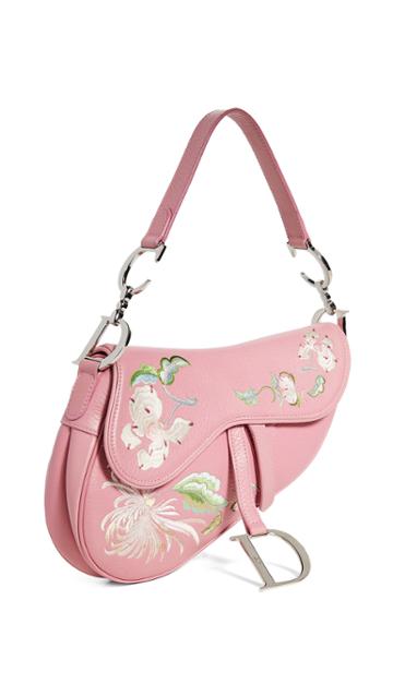 What Goes Around Comes Around Dior Pink Leather Saddle Bag