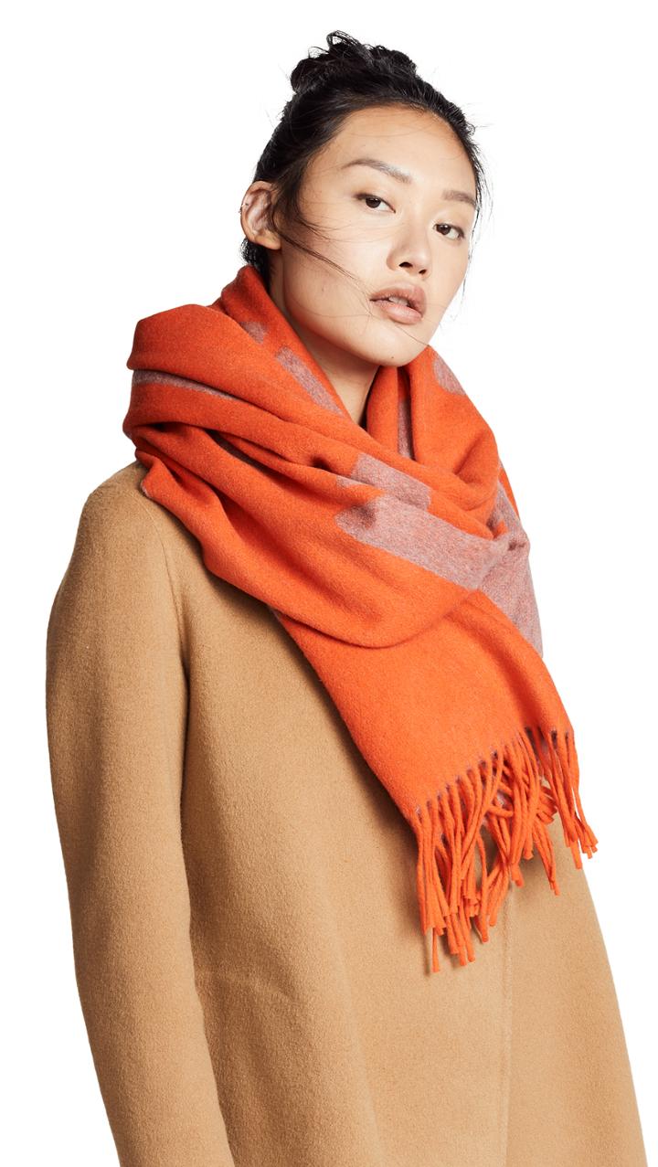 Rag Bone Classic Wool Graphic Scarf