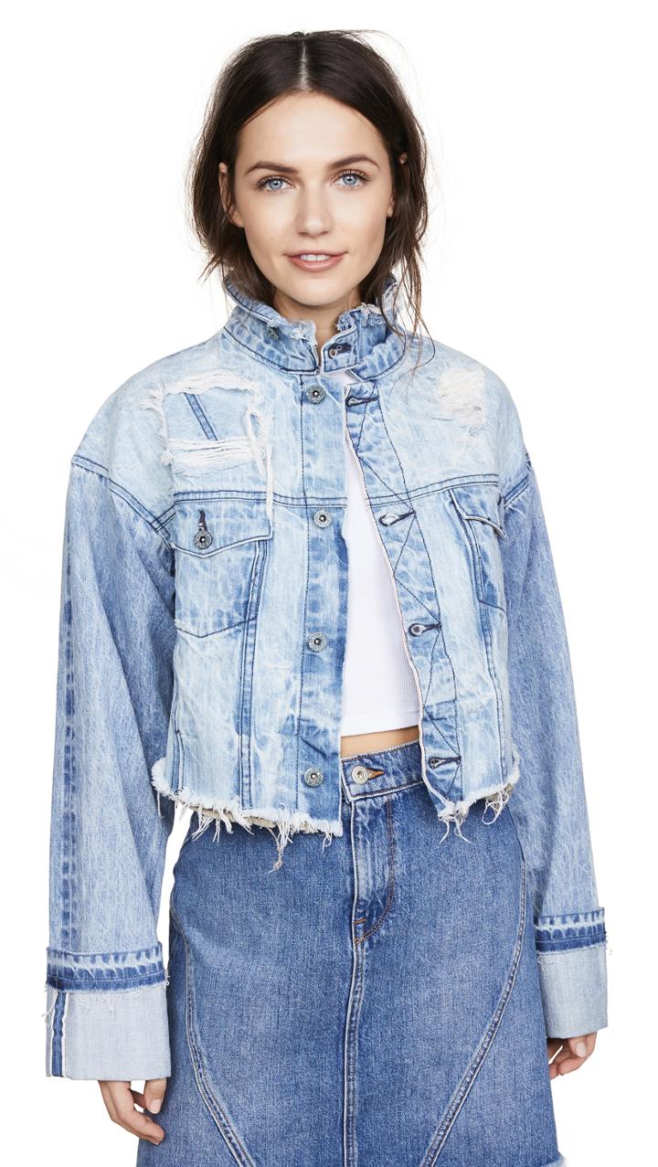 Tortoise Marco Cropped Denim Jacket