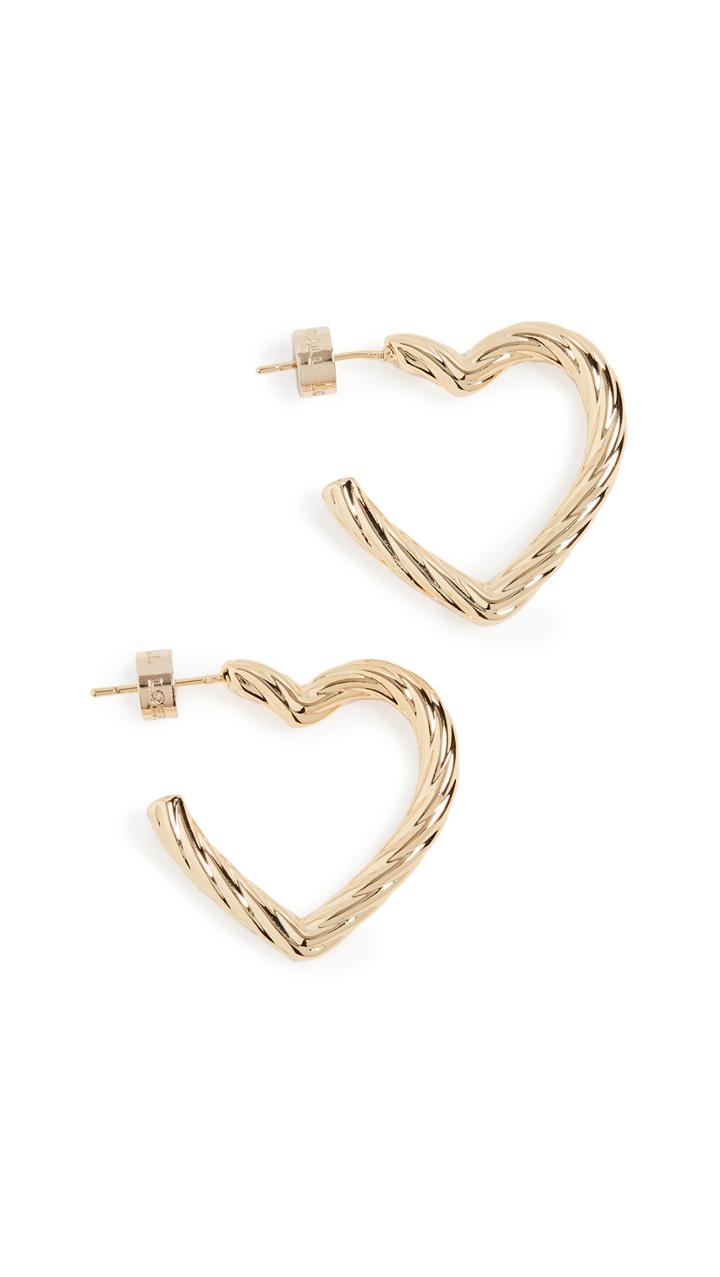 Loeffler Randall Billie Large Twisted Heart Earrings