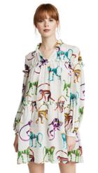 Stella Jean Tie Neck Flowy Dress